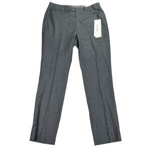 Calvin Klein Mens X Slim Fit Sharkskin 100% Wool Jerome Suit Pants Gray 36x32